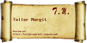 Teller Margit névjegykártya